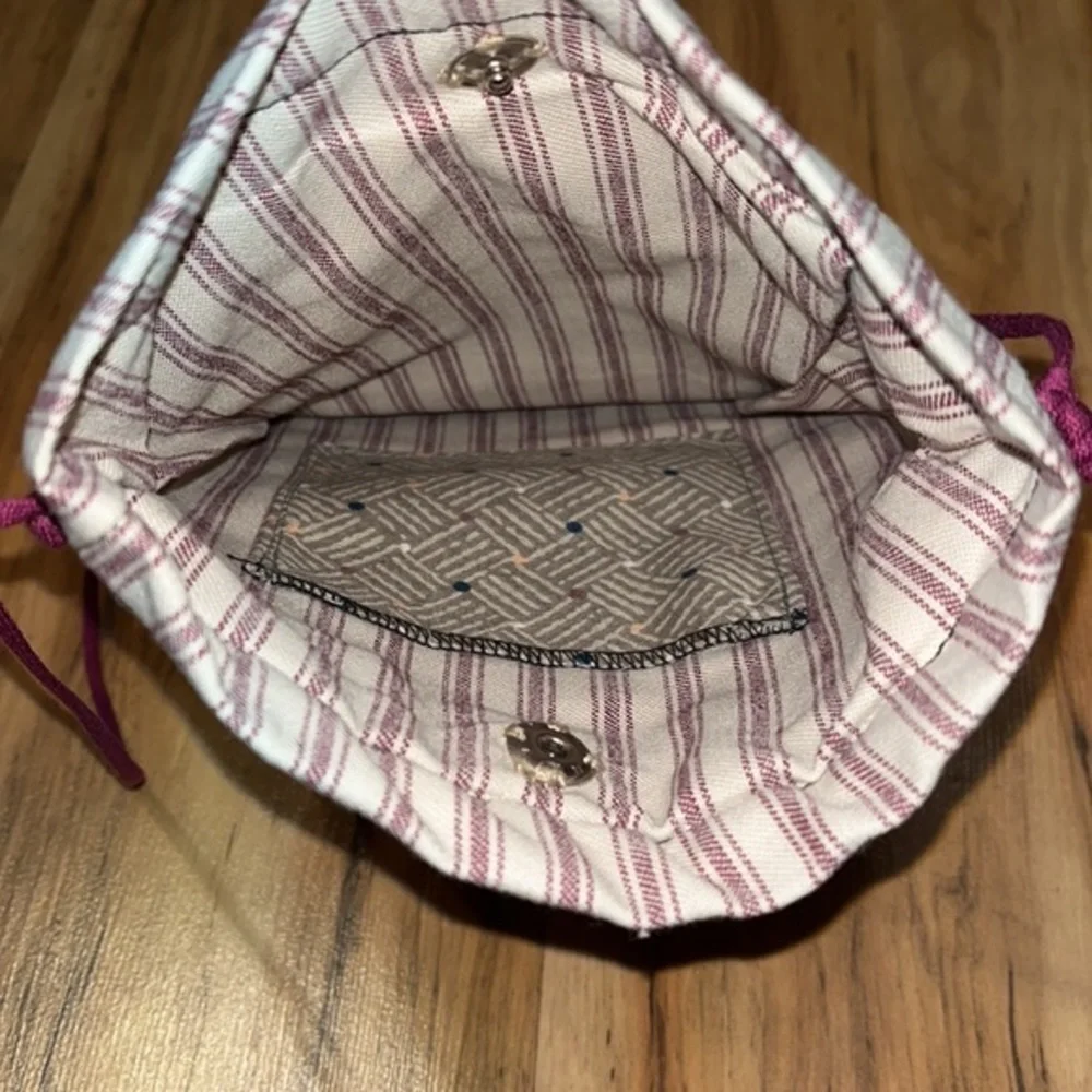 Handmade cloth satchel with turtle, multi color, small size